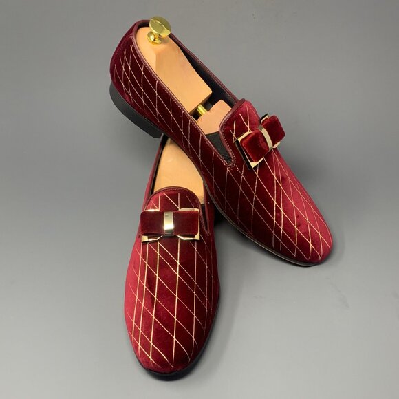 ** NEW ** DUCA by Matiste Velvet Gold Slip On Italian Loafer/Slipper, Men’s 11 - Picture 3 of 7